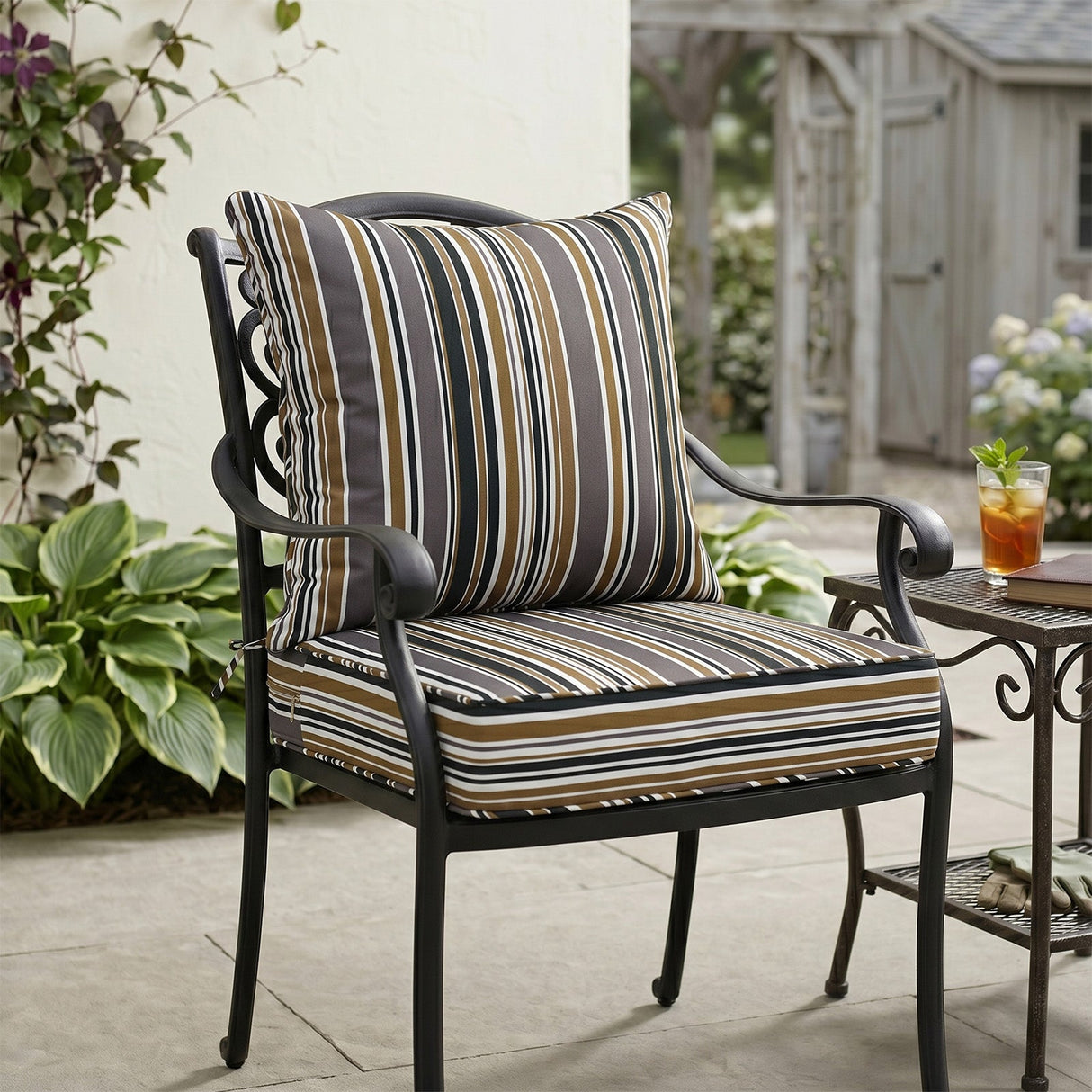 Outdoor Deep Seat Patio Seat Cushion Set, 25x25x5 inch, 2 - Piece Back Chair Cushion - Eagle Peak