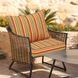 Outdoor Deep Seat Patio Seat Cushion Set, 25x25x5 inch, 2 - Piece Back Chair Cushion - Eagle Peak Custom Canopy Tent