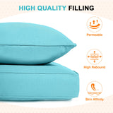 Outdoor Deep Seat Patio Seat Cushion Set, 25x25x5 inch, 2 - Piece Back Chair Cushion - Eagle Peak Custom Canopy Tent