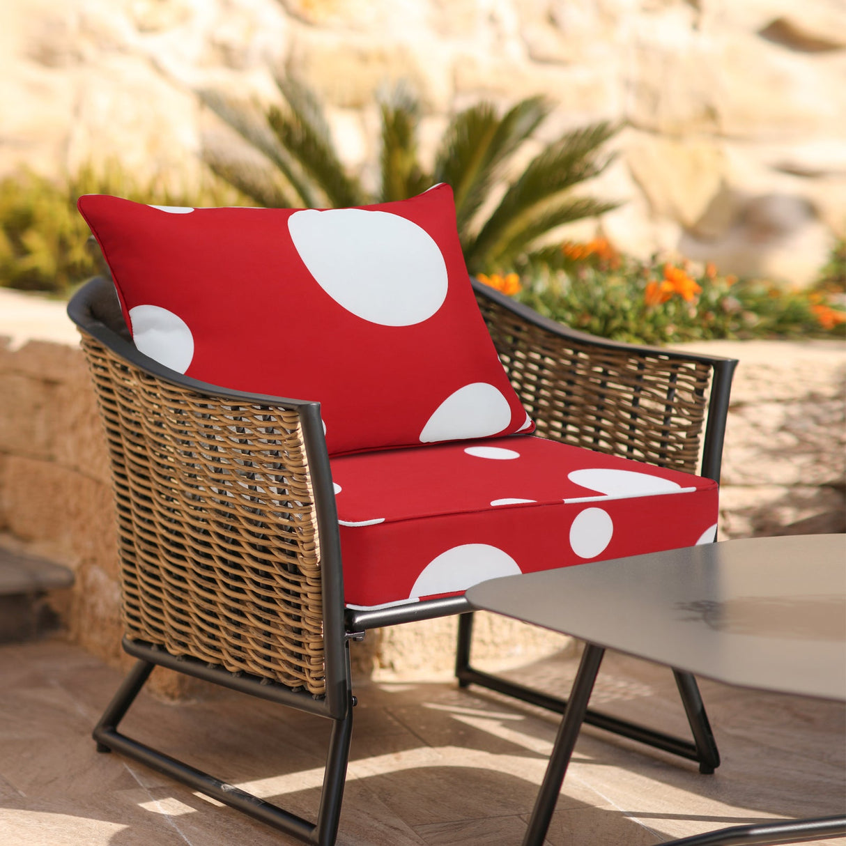 Outdoor Deep Seat Patio Seat Cushion Set, 25x25x5 inch, 2 - Piece Back Chair Cushion - Eagle Peak