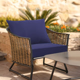 Outdoor Deep Seat Patio Seat Cushion Set, 25x25x5 inch, 2 - Piece Back Chair Cushion - Eagle Peak Custom Canopy Tent