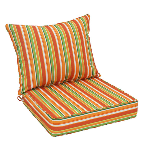 Outdoor Deep Seat Patio Seat Cushion Set, 25x25x5 inch, 2 - Piece Back Chair Cushion - Eagle Peak Custom Canopy Tent