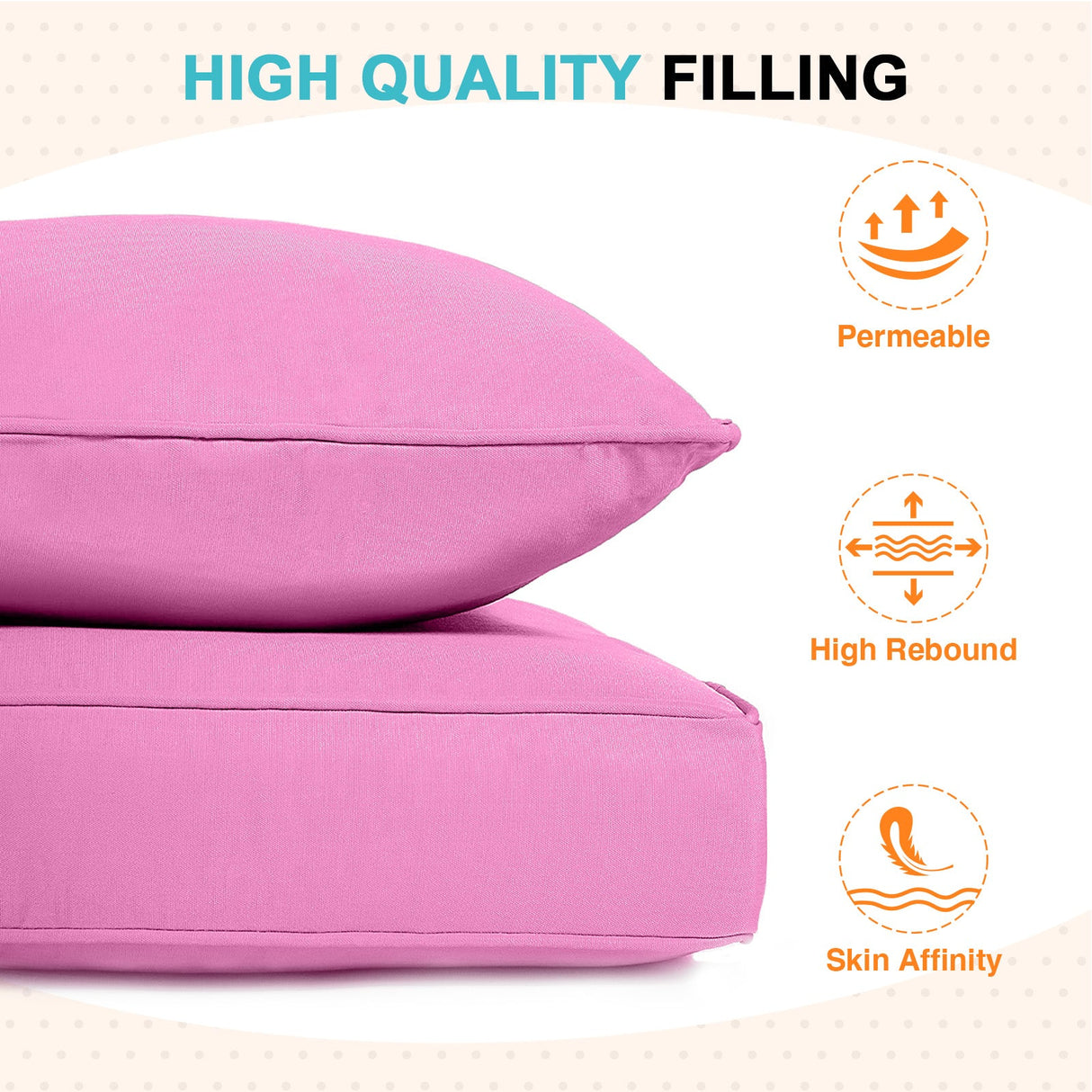 Outdoor Deep Seat Patio Seat Cushion Set, 25x25x5 inch, 2 - Piece Back Chair Cushion - Eagle Peak Custom Canopy Tent