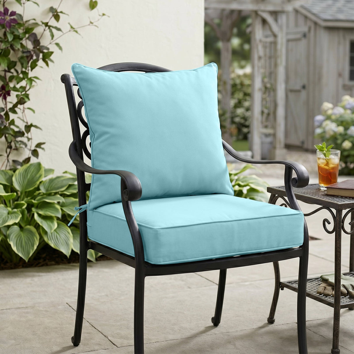 Outdoor Deep Seat Patio Seat Cushion Set, 25x25x5 inch, 2 - Piece Back Chair Cushion - Eagle Peak