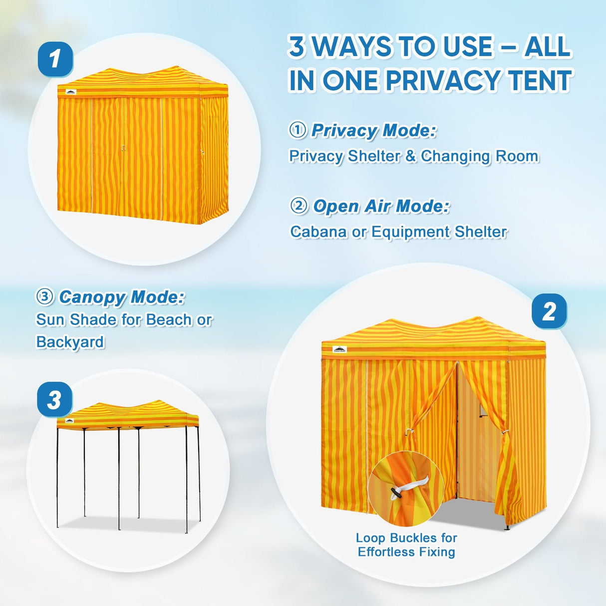 Outdoor Pop Up Changing Room 8x4 ft - Eagle Peak Custom Canopy Tent