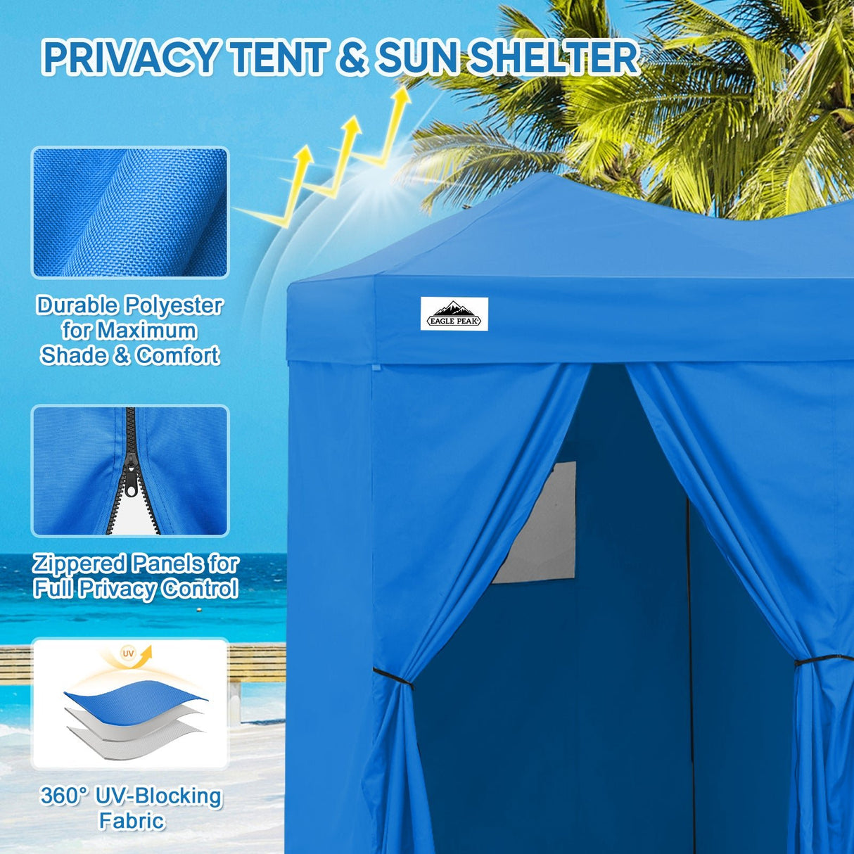 Outdoor Pop Up Changing Room 8x4 ft - Eagle Peak Custom Canopy Tent
