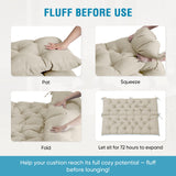 Outdoor Porch 2 - 3 Seater Swing Cushion,59"x43" - Eagle Peak Custom Canopy Tent