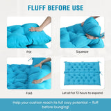 Outdoor Porch 2 - 3 Seater Swing Cushion,59"x43" - Eagle Peak Custom Canopy Tent