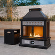 Outdoor Propane Fireplace 50,000 BTU Gas Fireplace with Locking Mesh Doors - Eagle Peak Custom Canopy Tent
