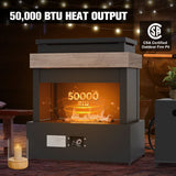 Outdoor Propane Fireplace with Storage/Locking Mesh, Gray - Eagle Peak Custom Canopy Tent