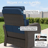 Outdoor Wicker Recliner Chair with Footrest - Eagle Peak®