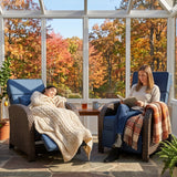 Outdoor Wicker Recliner Chair with Footrest - Eagle Peak®
