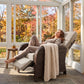 Outdoor Wicker Recliner Chair with Footrest - Eagle Peak®