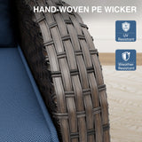Outdoor Wicker Recliner Chair with Footrest - Eagle Peak®
