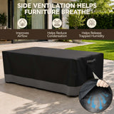 Patio Furniture Cover, 2 Ottomans Large 46.5''W×23.5''D×16.5''H - Eagle Peak®