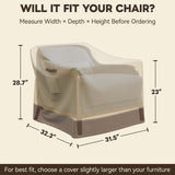 Patio Furniture Cover, Single Chair 31.5''W×32''D×28.5''H - Eagle Peak®