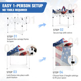 Pop up Canopy 5x5 with One Removable Sunwall, Carry Bag Included - Eagle Peak Custom Canopy Tent