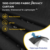 Portable Privacy Tent Hanging Privacy Curtain, Square/Triangular, Black - Eagle Peak Custom Canopy Tent