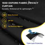 Portable Privacy Tent Hanging Privacy Curtain, Square/Triangular, Black - Eagle Peak Custom Canopy Tent