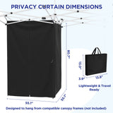 Portable Privacy Tent Hanging Privacy Curtain, Square/Triangular, Black - Eagle Peak Custom Canopy Tent