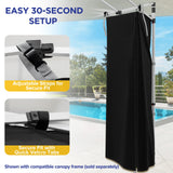Portable Privacy Tent Hanging Privacy Curtain, Square/Triangular, Black - Eagle Peak Custom Canopy Tent