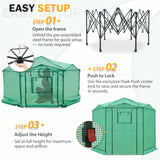 6.6x6.6 ft/ 8.5x8.5 ft Hexagon Pop up Greenhouse