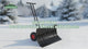 Wheeled Snow Shovel for Driveway 29”x16.5” Blade, Single/Dual Rod