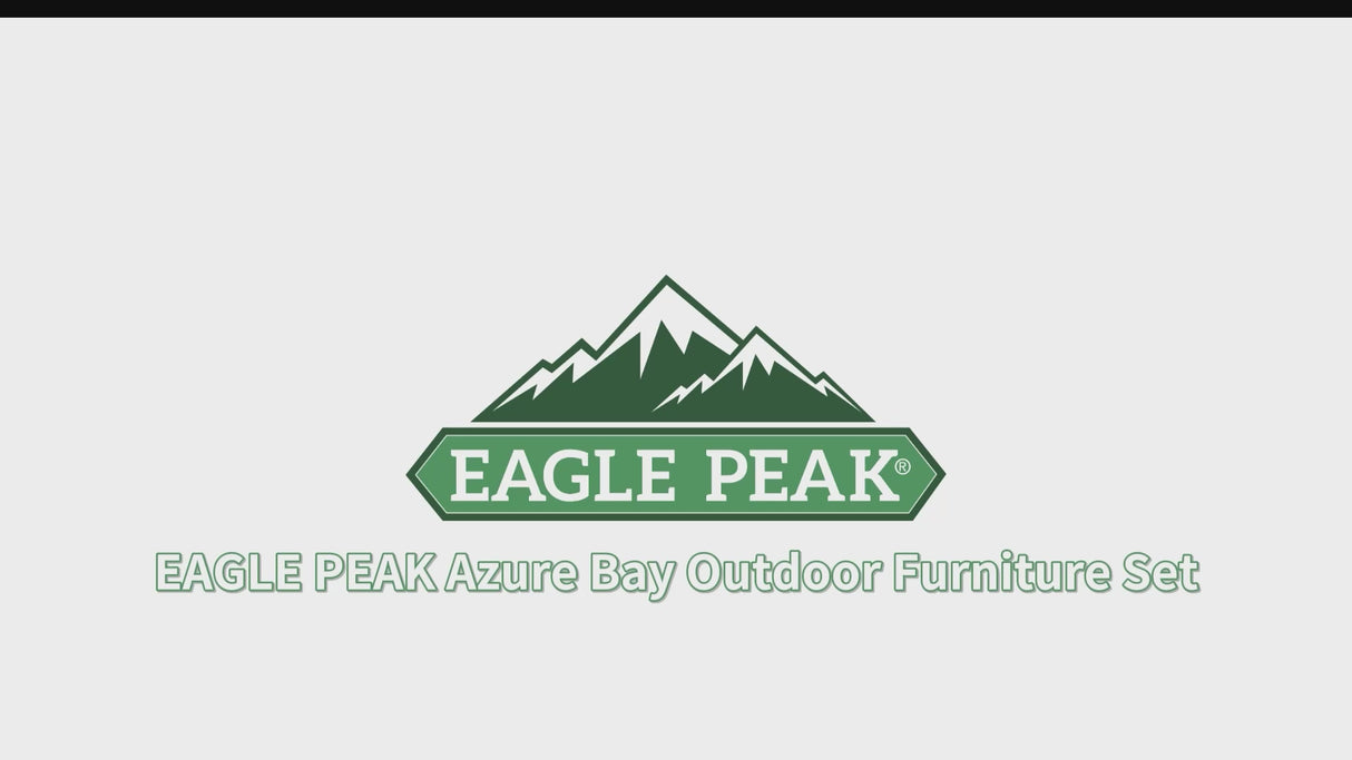 Azure Bay Wicker Outdoor Patio Furniture Set w/Single Chairs, 6 Pieces