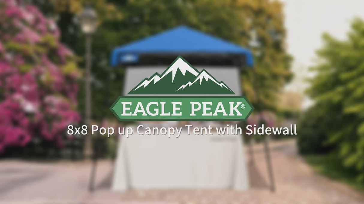 8x8 Pop Up Canopy Tent with Sidewall,8x8 Base 6x6 Top