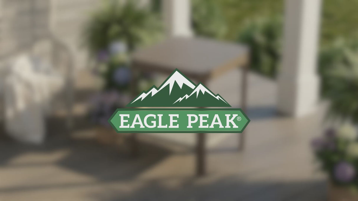 Classic Wicker Patio Side Table, Brown/Beige