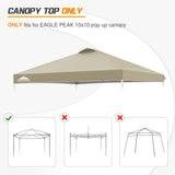 Replacement Canopy Cover with Air Vent for 10x10 Pop Up Canopy Tent, Top Only - Eagle Peak Custom Canopy Tent
