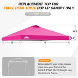Replacement Canopy Cover with Air Vent for 10x10 Pop Up Canopy Tent, Top Only - Eagle Peak Custom Canopy Tent