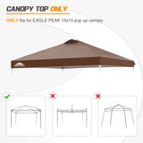 Replacement Canopy Cover with Air Vent for 10x10 Pop Up Canopy Tent, Top Only - Eagle Peak Custom Canopy Tent