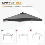 Replacement Canopy Cover with Air Vent for 10x10 Pop Up Canopy Tent, Top Only - Eagle Peak Custom Canopy Tent