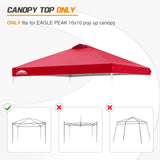 Replacement Canopy Cover with Air Vent for 10x10 Pop Up Canopy Tent, Top Only - Eagle Peak Custom Canopy Tent