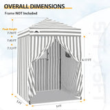 Replacement Canopy Top and Four Walls for 5x5 Changing Room - Frame NOT Included - Eagle Peak Custom Canopy Tent