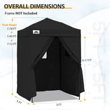 Replacement Canopy Top and Four Walls for 5x5 Changing Room - Frame NOT Included - Eagle Peak Custom Canopy Tent