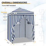 Replacement Canopy Top and Four Walls for 5x5 Changing Room - Frame NOT Included - Eagle Peak Custom Canopy Tent