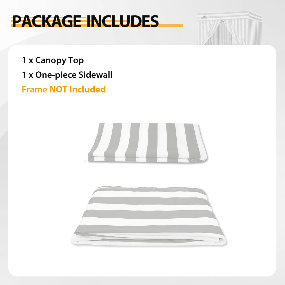 Replacement Canopy Top and Four Walls for 5x5 Pop Up Flat Top Changing Room - Eagle Peak Custom Canopy Tent
