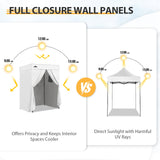 Replacement Canopy Top and Four Walls for 5x5 Pop Up Flat Top Changing Room - Eagle Peak Custom Canopy Tent