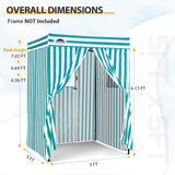 Replacement Canopy Top and Four Walls for 5x5 Pop Up Flat Top Changing Room - Eagle Peak Custom Canopy Tent