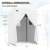 Replacement Canopy Top and Four Walls for 5x5 Pop Up Flat Top Changing Room - Eagle Peak Custom Canopy Tent