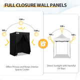 Replacement Canopy Top and Four Walls for 5x5 Pop Up Flat Top Changing Room - Eagle Peak Custom Canopy Tent