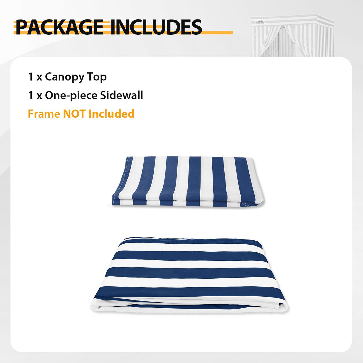 Replacement Canopy Top and Four Walls for 5x5 Pop Up Flat Top Changing Room - Eagle Peak Custom Canopy Tent