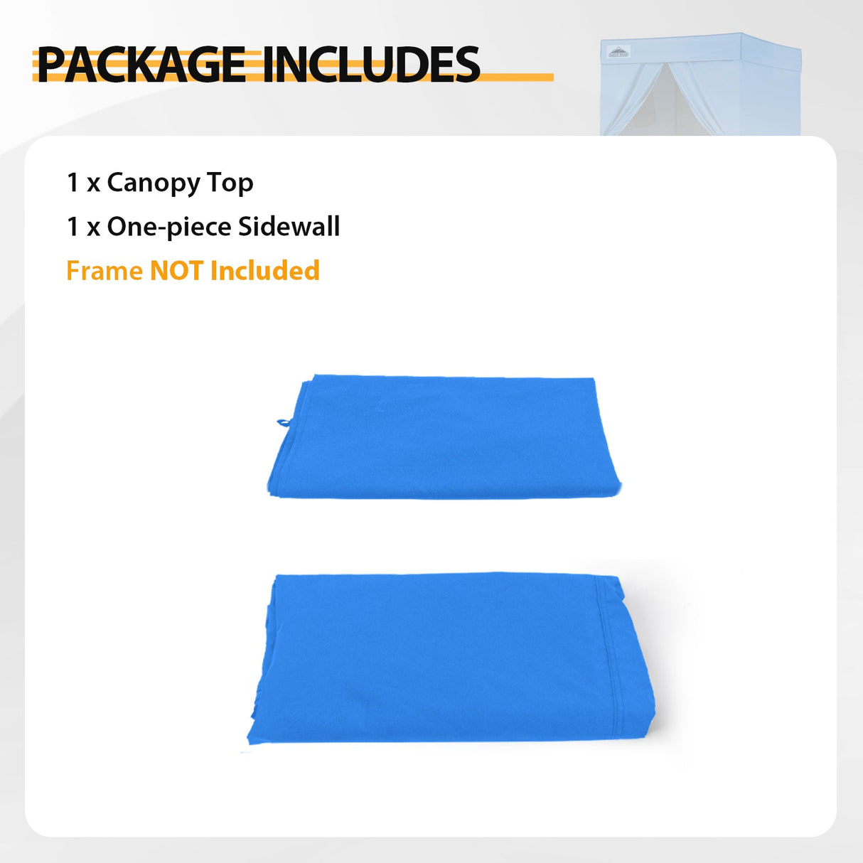 Replacement Canopy Top and Four Walls for 5x5 Pop Up Flat Top Changing Room - Eagle Peak Custom Canopy Tent