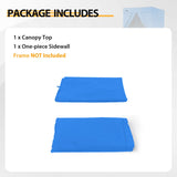 Replacement Canopy Top and Four Walls for 5x5 Pop Up Flat Top Changing Room - Eagle Peak Custom Canopy Tent