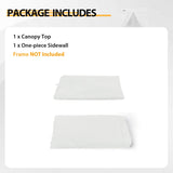 Replacement Canopy Top and Four Walls for 5x5 Pop Up Flat Top Changing Room - Eagle Peak Custom Canopy Tent