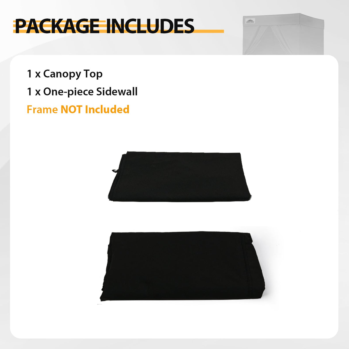 Replacement Canopy Top and Four Walls for 5x5 Pop Up Flat Top Changing Room - Eagle Peak Custom Canopy Tent