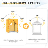 Replacement Canopy Top and Four Walls for 5x5 Pop Up Flat Top Changing Room - Eagle Peak Custom Canopy Tent