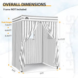 Replacement Canopy Top and Four Walls for 5x5 Pop Up Flat Top Changing Room - Eagle Peak Custom Canopy Tent